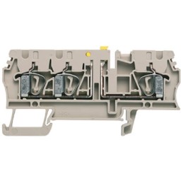 1 Box of 5 - Weidmuller ZTR Series Brown Test Disconnect Terminal Block, 2.5mm², Single-Level, Clamp Termination