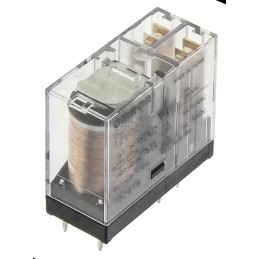 1 pcs - Omron PCB Mount Latching Power Relay, 12V dc Coil, 5A Switching Current, DPDT