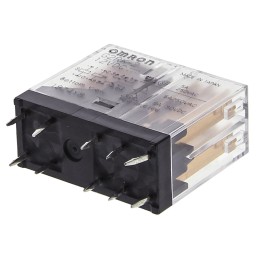 1 pcs - Omron PCB Mount Latching Power Relay, 12V dc Coil, 5A Switching Current, DPDT
