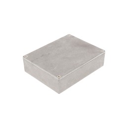 1 pcs - Hammond Eddystone Series Natural Die Cast Aluminium Enclosure, IP54, Natural Lid, 120 x 95 x 34mm