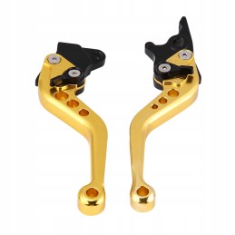 The brake and clutch levers are golden