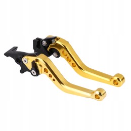 The brake and clutch levers are golden