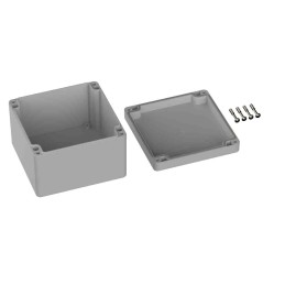 1 pcs - RS PRO Grey ABS General Purpose Enclosure, IP66, IK07, Grey Lid, 120 x 122 x 85mm