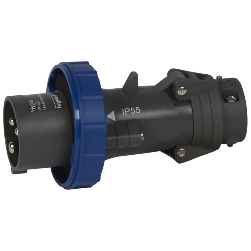 1 Box of 5 - Legrand 2P + E Power Connector Plug, Rated At 16A, 200 - 250 V