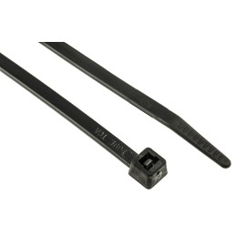 1 Bag of 100 - HellermannTyton Cable Tie, Inside Serrated, 245mm x 4.6 mm, Black Polyamide 6.6 (PA66), Pk-100