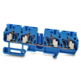 1 Box of 5 - RS PRO Blue Feed Through Terminal Block, 2.5mm², 1-Level, Spring Termination