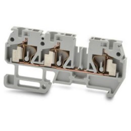 1 Box of 5 - RS PRO Grey Feed Through Terminal Block, 2.5mm², 1-Level, Spring Termination