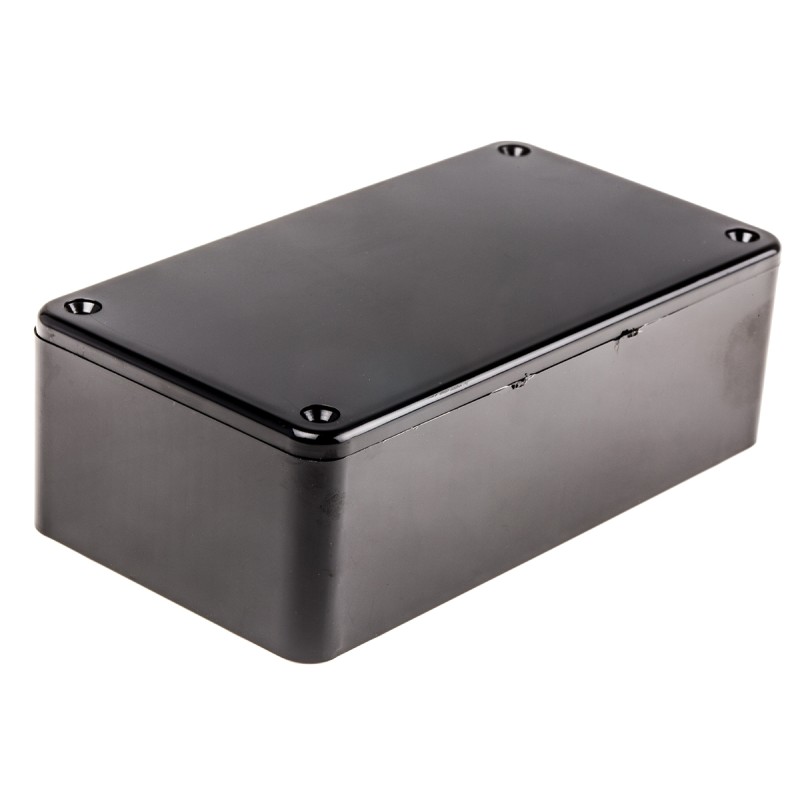 1 pcs - CAMDENBOSS 2000 Series Black ABS Enclosure, IP54, Black Lid, 120 x 65 x 40mm