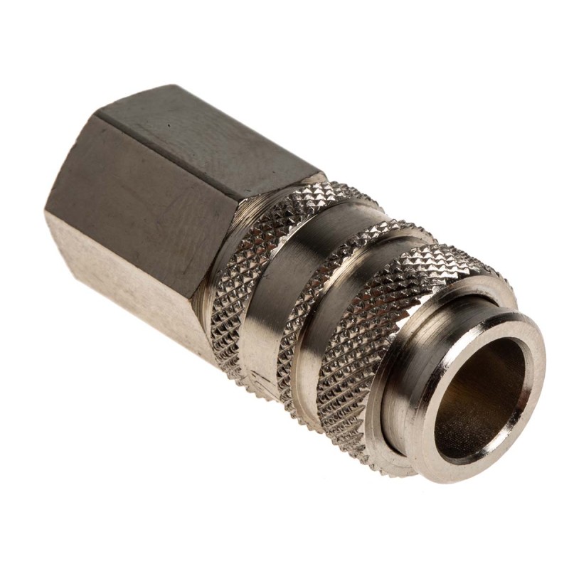 1 pcs - RS PRO Brass Female Pneumatic Quick Connect Coupling, G 1/8 Female Threaded