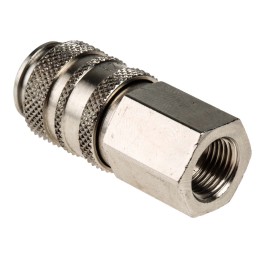 1 pcs - RS PRO Brass Female Pneumatic Quick Connect Coupling, G 1/8 Female Threaded