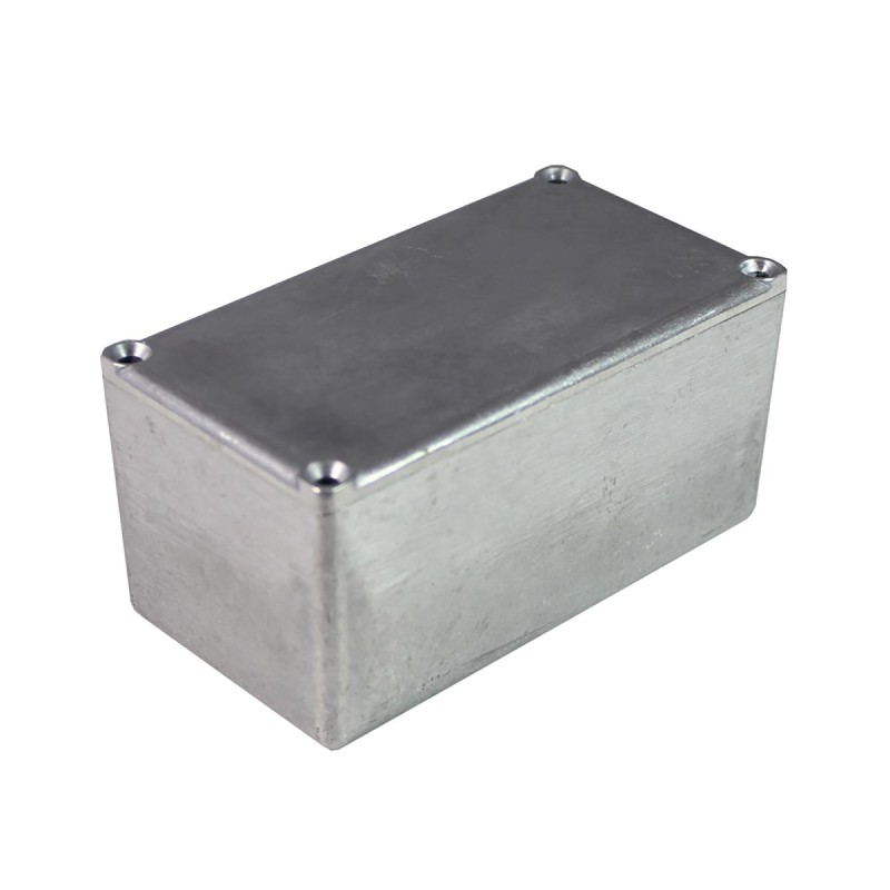 1 pcs - RS PRO Silver Die Cast Aluminium General Purpose Enclosure, IP54, Black Lid, 111 x 60 x 54mm