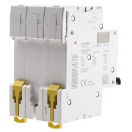 1 pcs - Schneider Electric Acti 9 iC60H MCB, 3P, 4A Curve D, 440V AC, 100 - 133V DC, 10 kA Breaking Capacity
