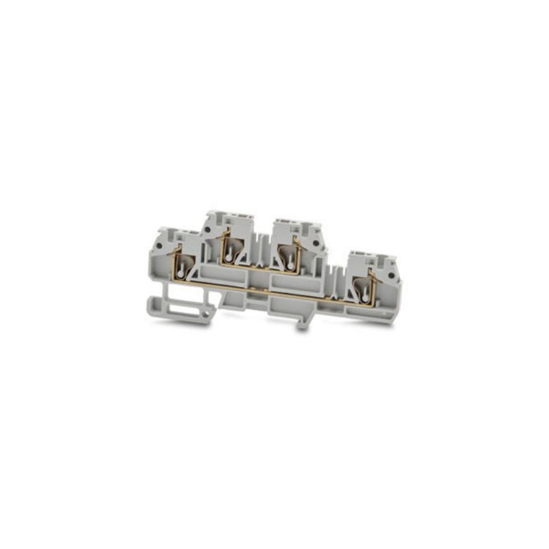 1 Box of 5 - RS PRO Grey Feed Through Terminal Block, 2.5mm², 2-Level, Cage Clamp Termination