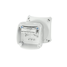 1 pcs - HENSEL KF Series Grey Polycarbonate Terminal Box, IP66, IP67, IP69, 5 Terminals, 62 x 93 x 93mm