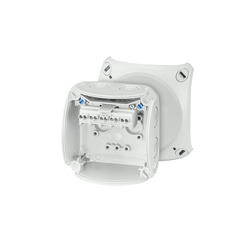 1 pcs - HENSEL KF Series Grey Polycarbonate Terminal Box, IP66, IP67, IP69, 5 Terminals, 62 x 93 x 93mm