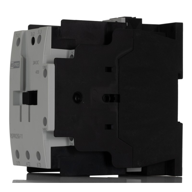 1 pcs - RS PRO Contactor, 24 V Coil, 3-Pole, 50 A, 22 kW, 1NO
