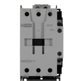 1 pcs - RS PRO Contactor, 24 V Coil, 3-Pole, 50 A, 22 kW, 1NO
