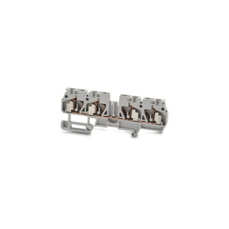 1 Box of 5 - RS PRO Grey Feed Through Terminal Block, 2.5mm², 1-Level, Spring Termination