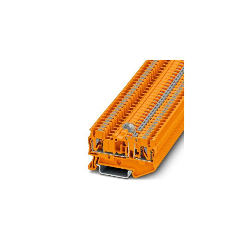 1 Box of 5 - Phoenix Contact PT 2,5-MT OG Series Orange Non-Fused DIN Rail Terminal, 2.5mm², Single-Level, Push In Termination