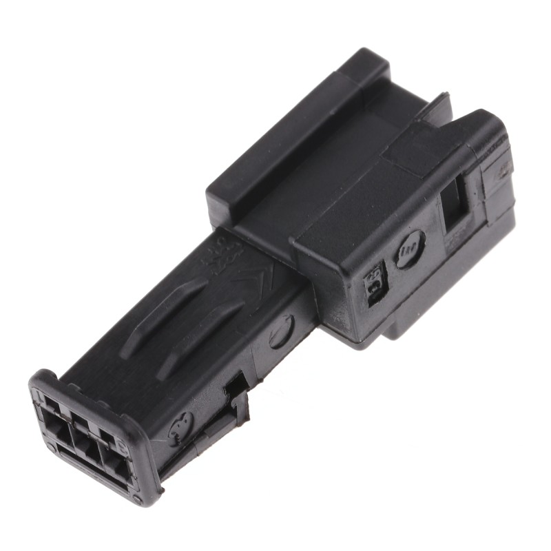 5 pcs - TE Connectivity, Micro Quadlok System Automotive Connector Plug 3 Way, Crimp Termination