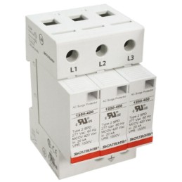 1 pcs - Bourns, 1250 Surge Arrester 600 V ac Maximum Voltage Rating 50kA Maximum Surge Current 3 Pole Protector
