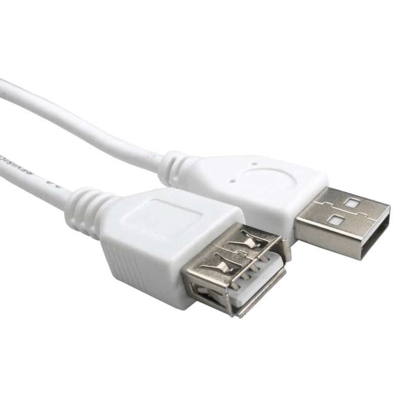 1 pcs - RS PRO USB 2.0 Cable, Male USB A to Female USB A Cable, 1m