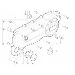 Piaggio aprilia 50 2t filter cover cover cap