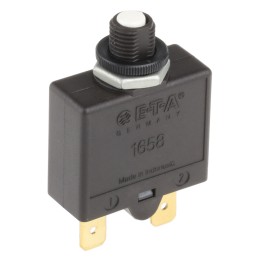 1 pcs - ETA Thermal Circuit Breaker - 1658 Single Pole 250V Voltage Rating Panel Mount, 5A Current Rating