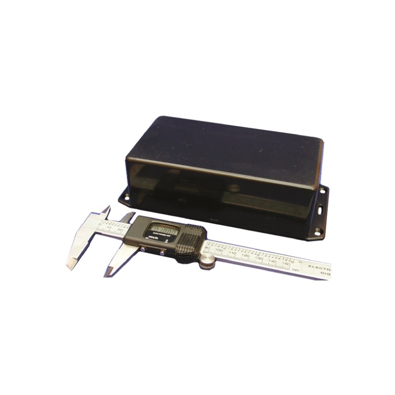 1 pcs - Hammond 1591 Series Black ABS Enclosure, IP54, Flanged, Black Lid, 150 x 80 x 46mm