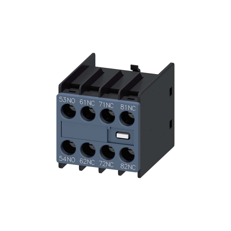 1 pcs - Siemens Auxiliary Contact, 4 Contact, 1NO + 3NC, Snap-On, SIRIUS