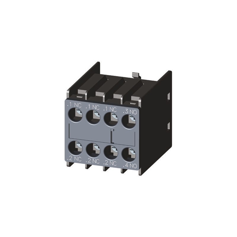 1 pcs - Siemens Auxiliary Contact, 4 Contact, 1NO + 3NC, Snap-On, Sirius Innovation