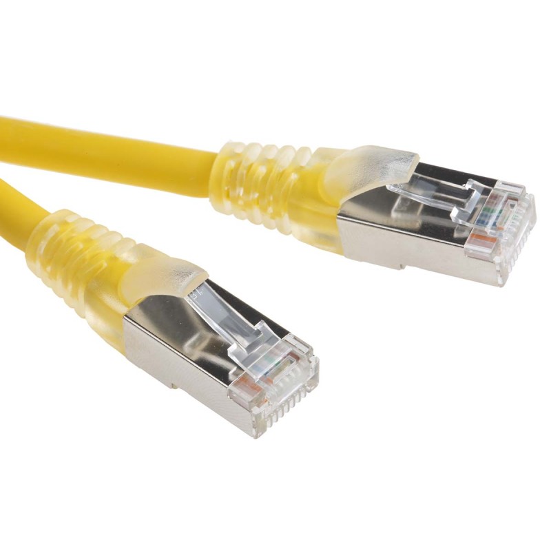 1 pcs - RS PRO Cat6 Male RJ45 to Male RJ45 Ethernet Cable, F/UTP, Yellow LSZH Sheath, 5m