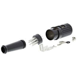 1 pcs - RS PRO 7 Pole Din Plug, 1A, 100 V ac, Push Lock, Male, Cable Mount