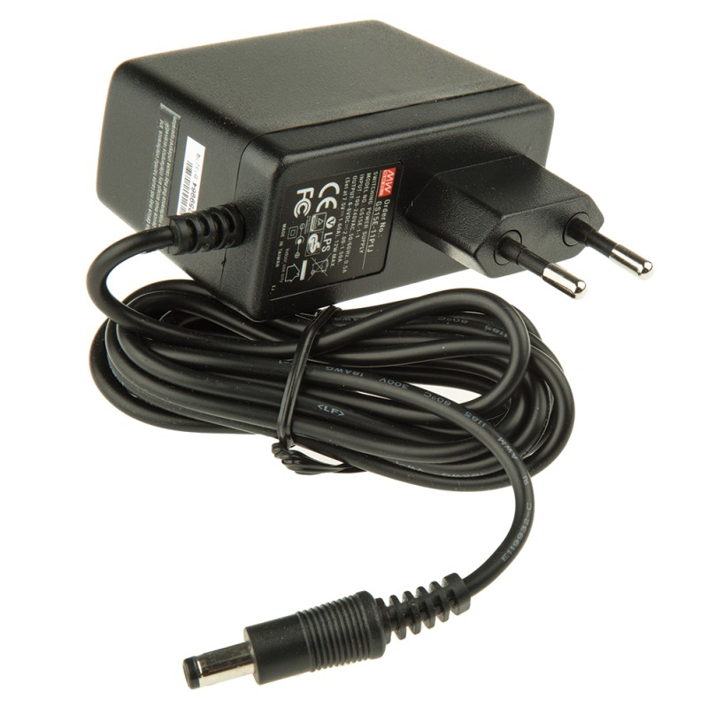 1 pcs - MEAN WELL 12W Plug-In AC/DC Adapter 7.5V dc Output, 1.6A Output