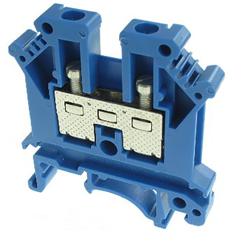1 Box of 50 - Phoenix Contact UK 4 BU Series Blue DIN Rail Terminal Block, 0.2 - 4mm², Single-Level, Screw Termination