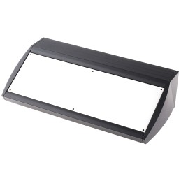 1 pcs - METCASE Unidesk Series Black Aluminium Desktop Enclosure, Sloped Front, 400 x 200 x 102mm