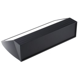 1 pcs - METCASE Unidesk Series Black Aluminium Desktop Enclosure, Sloped Front, 400 x 200 x 102mm