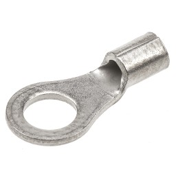 10 pcs - TE Connectivity, STRATO-THERM Uninsulated Ring Terminal, M4 Stud Size, 0.26mm² to 1.65mm² Wire Size