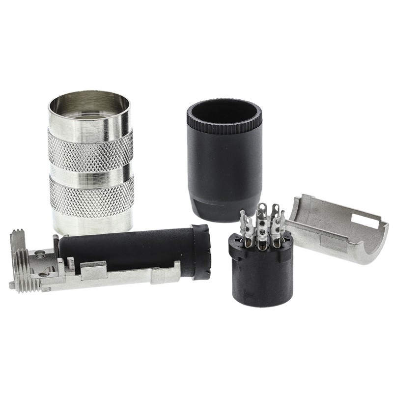 1 pcs - Amphenol Industrial, C 091 A 8 Pole M16 Din Socket, 5A, 100 V ac, Female, Cable Mount