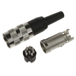 1 pcs - Amphenol Industrial, C 091 A 8 Pole M16 Din Socket, 5A, 100 V ac, Female, Cable Mount