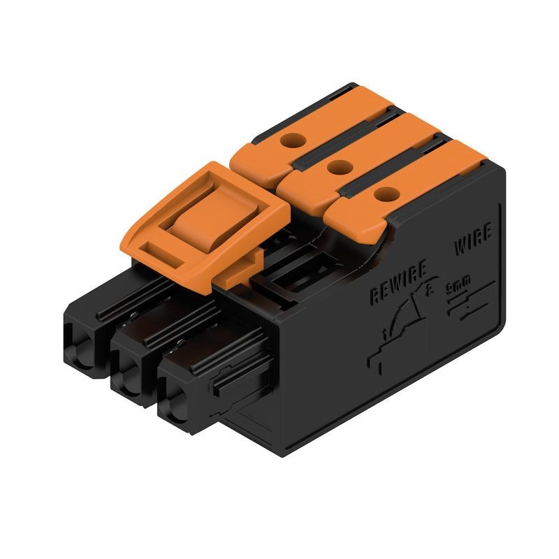6 pcs - Weidmuller Female PCB Connector Housing, 5mm Pitch, 3 Way, 1 Row