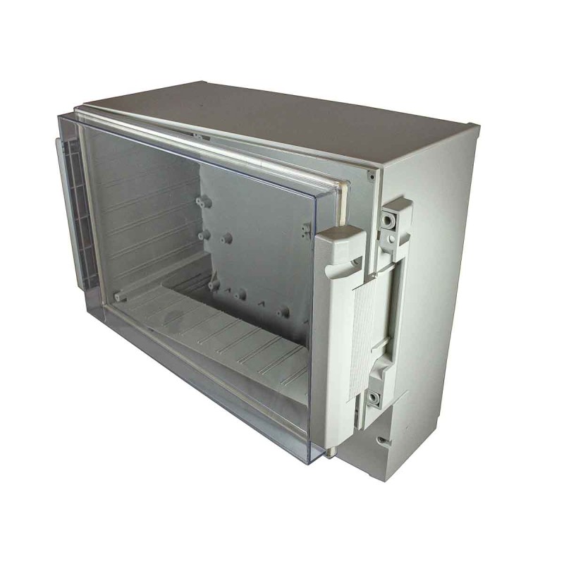 1 pcs - RS PRO ABS, Polycarbonate Wall Box, IP65, Viewing Window, 256 mm x 217 mm x 132.5mm