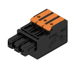 6 pcs - Weidmuller Female PCB Connector Housing, 5mm Pitch, 3 Way, 1 Row