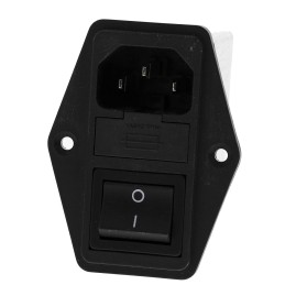 40 pcs - Schaffner 2A, 250 V ac Male Panel Mount IEC Filter 2 Pole FN284-2-06, Faston 2 Fuse