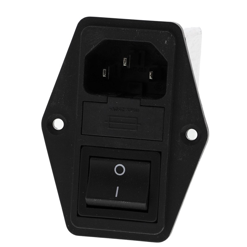 40 pcs - Schaffner 2A, 250 V ac Male Panel Mount IEC Filter 2 Pole FN284-2-06, Faston 2 Fuse