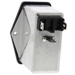 40 pcs - Schaffner 2A, 250 V ac Male Panel Mount IEC Filter 2 Pole FN284-2-06, Faston 2 Fuse