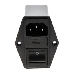 40 pcs - Schaffner 6A, 250 V ac Male Panel Mount IEC Inlet Filter 2 Pole FN284B-6-06, Faston 2 Fuse