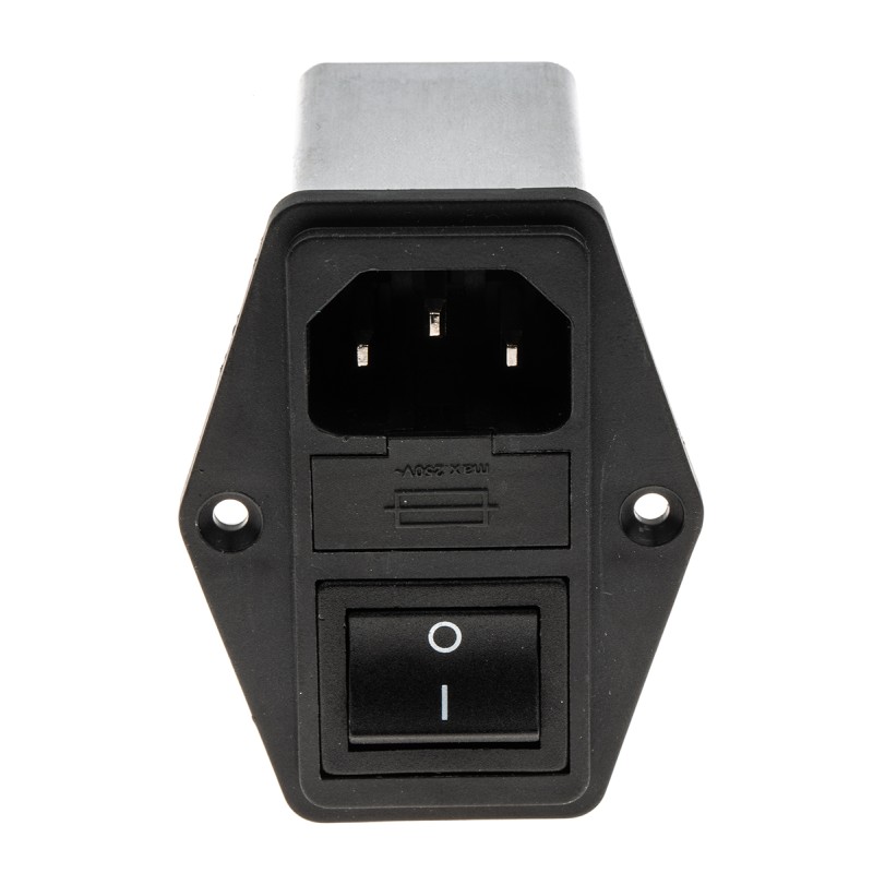 40 pcs - Schaffner 6A, 250 V ac Male Panel Mount IEC Inlet Filter 2 Pole FN284B-6-06, Faston 2 Fuse