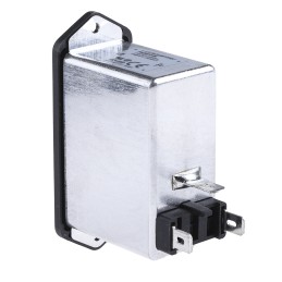 40 pcs - Schaffner 2A, 250 V ac Male Panel Mount IEC Filter 2 Pole FN282-2-06, Faston 2 Fuse