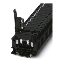 1 Box of 50 - Phoenix Contact UK 5-HESILA 250 N Series Black Fused DIN Rail Terminal, 1-Level, Screw Termination, Fused